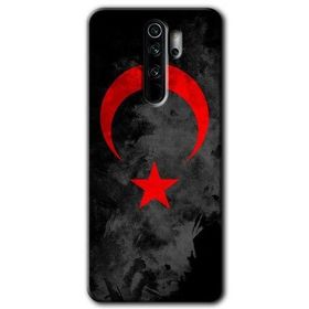 Xiaomi Redmi Note 8 Pro Black Ayyıldız Baskılı Uyumlu Silikon Kılıf