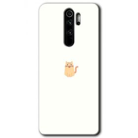 Xiaomi Redmi Note 8 Pro Cat Minimalism Baskılı Uyumlu Silikon Kılıf