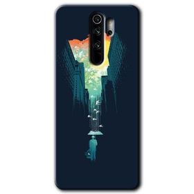 Xiaomi Redmi Note 8 Pro City Bird Sky Baskılı Uyumlu Silikon Kılıf