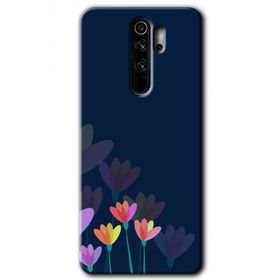 Xiaomi Redmi Note 8 Pro Çizim Çiçekleri Baskılı Uyumlu Silikon Kılıf
