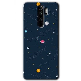 Xiaomi Redmi Note 8 Pro Çizim Gezegen Baskılı Uyumlu Silikon Kılıf