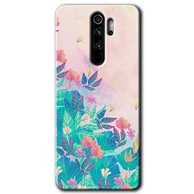 Xiaomi Redmi Note 8 Pro Çizim Yapraklar Baskılı Uyumlu Silikon Kılıf