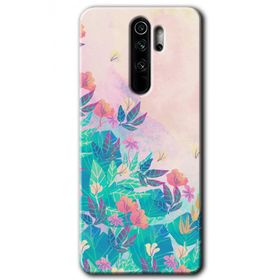 Xiaomi Redmi Note 8 Pro Çizim Yapraklar Baskılı Uyumlu Silikon Kılıf