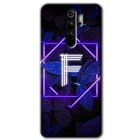 Xiaomi Redmi Note 8 Pro Dark Neon Yaprak F Harfi Baskılı Uyumlu Silikon Kılıf
