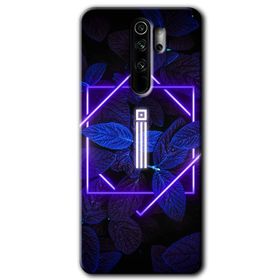 Xiaomi Redmi Note 8 Pro Dark Neon Yaprak İ Harfi Baskılı Uyumlu Silikon Kılıf