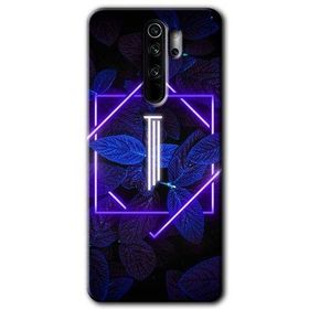 Xiaomi Redmi Note 8 Pro Dark Neon Yaprak İ Harfi Baskılı Uyumlu Silikon Kılıf