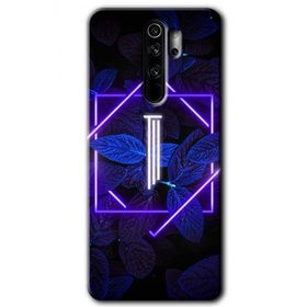 Xiaomi Redmi Note 8 Pro Dark Neon Yaprak İ Harfi Baskılı Uyumlu Silikon Kılıf