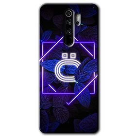 Xiaomi Redmi Note 8 Pro Dark Neon Yaprak Ö Harfi Baskılı Uyumlu Silikon Kılıf