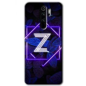 Xiaomi Redmi Note 8 Pro Dark Neon Yaprak Z Harfi Baskılı Uyumlu Silikon Kılıf