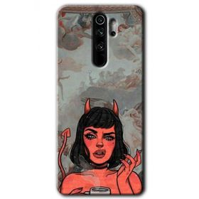 Xiaomi Redmi Note 8 Pro Devil Girl Baskılı Uyumlu Silikon Kılıf