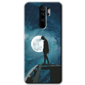 Xiaomi Redmi Note 8 Pro Dolunay Yalnızlık Baskılı Uyumlu Silikon Kılıf