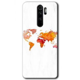 Xiaomi Redmi Note 8 Pro Dünya Haritası Baskılı Uyumlu Silikon Kılıf