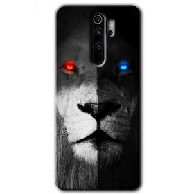 Xiaomi Redmi Note 8 Pro Fire and Ice Lion Baskılı Uyumlu Silikon Kılıf