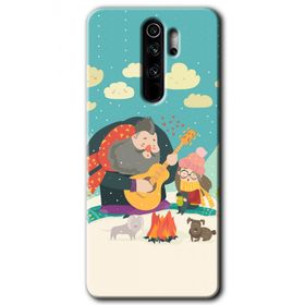 Xiaomi Redmi Note 8 Pro Kış Pikniği Baskılı Uyumlu Silikon Kılıf