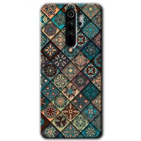 Xiaomi Redmi Note 8 Pro Mat Mandala Baskılı Uyumlu Silikon Kılıf