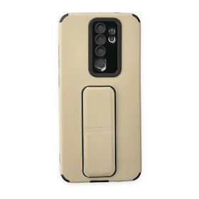 Xiaomi Redmi Note 8 Pro Mega Standlı Silikon Gold Kılıf