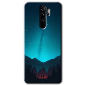 Xiaomi Redmi Note 8 Pro Night Fores Mount Baskılı Uyumlu Silikon Kılıf