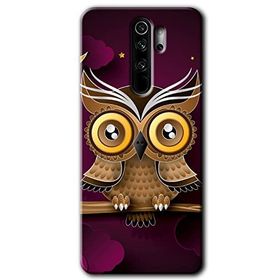 Xiaomi Redmi Note 8 Pro Owl Bird Branch Baskılı Uyumlu Silikon Kılıf