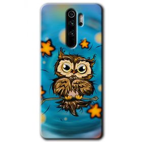 Xiaomi Redmi Note 8 Pro Owl Bird Stars Baskılı Uyumlu Silikon Kılıf