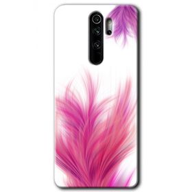 Xiaomi Redmi Note 8 Pro Pembe Tüy Baskılı Uyumlu Silikon Kılıf