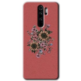 Xiaomi Redmi Note 8 Pro Retro Çiçek Baskılı Uyumlu Silikon Kılıf