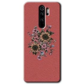 Xiaomi Redmi Note 8 Pro Retro Çiçek Baskılı Uyumlu Silikon Kılıf