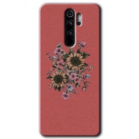 Xiaomi Redmi Note 8 Pro Retro Çiçek Baskılı Uyumlu Silikon Kılıf