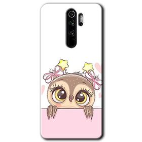 Xiaomi Redmi Note 8 Pro Sevimli Baykuş Baskılı Uyumlu Silikon Kılıf