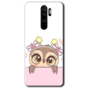 Xiaomi Redmi Note 8 Pro Sevimli Baykuş Baskılı Uyumlu Silikon Kılıf