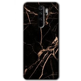 Xiaomi Redmi Note 8 Pro Siyah Gold Mermer Baskılı Uyumlu Silikon Kılıf