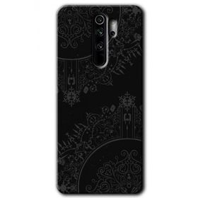 Xiaomi Redmi Note 8 Pro Siyah Mandala Baskılı Uyumlu Silikon Kılıf