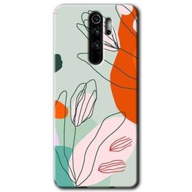 Xiaomi Redmi Note 8 Pro Vektör Çiçekler Baskılı Uyumlu Silikon Kılıf