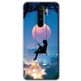 Xiaomi Redmi Note 8 Pro Yalnız Kadın Baskılı Uyumlu Silikon Kılıf