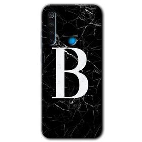 Xiaomi Redmi Note 8 Siyah Mermer Desenli A Harfi Baskılı Uyumlu Silikon Kılıf