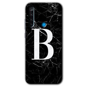 Xiaomi Redmi Note 8 Siyah Mermer Desenli A Harfi Baskılı Uyumlu Silikon Kılıf