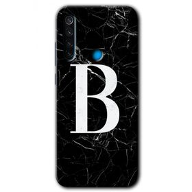 Xiaomi Redmi Note 8 Siyah Mermer Desenli A Harfi Baskılı Uyumlu Silikon Kılıf