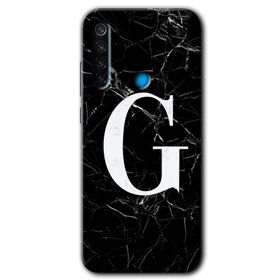 Xiaomi Redmi Note 8 Siyah Mermer Desenli H Harfi Baskılı Uyumlu Silikon Kılıf