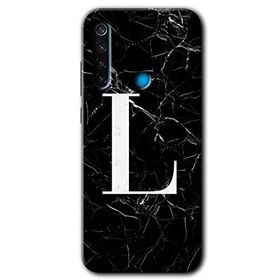 Xiaomi Redmi Note 8 Siyah Mermer Desenli M Harfi Baskılı Uyumlu Silikon Kılıf