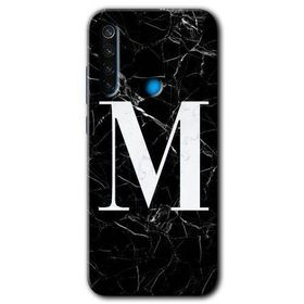 Xiaomi Redmi Note 8 Siyah Mermer Desenli N Harfi Baskılı Uyumlu Silikon Kılıf