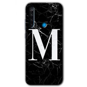 Xiaomi Redmi Note 8 Siyah Mermer Desenli N Harfi Baskılı Uyumlu Silikon Kılıf