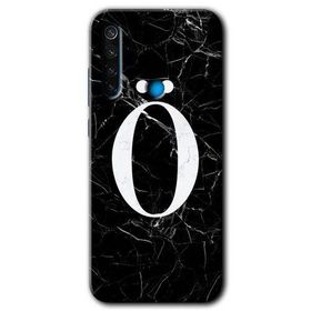 Xiaomi Redmi Note 8 Siyah Mermer Desenli P Harfi Baskılı Uyumlu Silikon Kılıf
