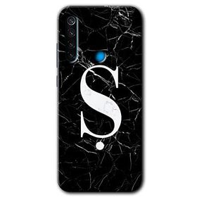 Xiaomi Redmi Note 8 Siyah Mermer Desenli T Harfi Baskılı Uyumlu Silikon Kılıf