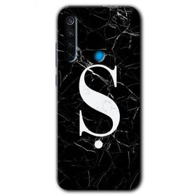 Xiaomi Redmi Note 8 Siyah Mermer Desenli T Harfi Baskılı Uyumlu Silikon Kılıf