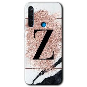 Xiaomi Redmi Note 8T Beyaz Mermer Desenli B Harfi Baskılı Uyumlu Silikon Kılıf