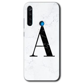 Xiaomi Redmi Note 8T Beyaz Mermer Desenli C Harfi Baskılı Uyumlu Silikon Kılıf