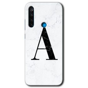 Xiaomi Redmi Note 8T Beyaz Mermer Desenli C Harfi Baskılı Uyumlu Silikon Kılıf
