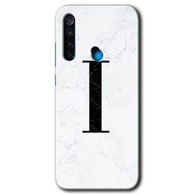 Xiaomi Redmi Note 8T Beyaz Mermer Desenli İ Harfi Baskılı Uyumlu Silikon Kılıf