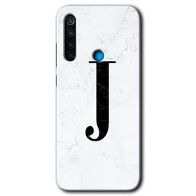 Xiaomi Redmi Note 8T Beyaz Mermer Desenli K Harfi Baskılı Uyumlu Silikon Kılıf