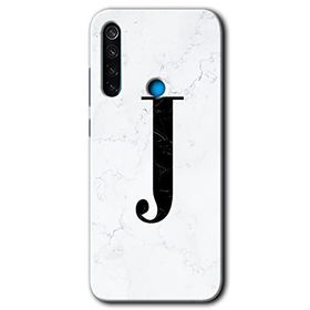 Xiaomi Redmi Note 8T Beyaz Mermer Desenli K Harfi Baskılı Uyumlu Silikon Kılıf