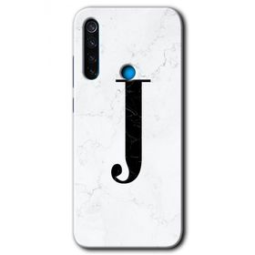 Xiaomi Redmi Note 8T Beyaz Mermer Desenli K Harfi Baskılı Uyumlu Silikon Kılıf